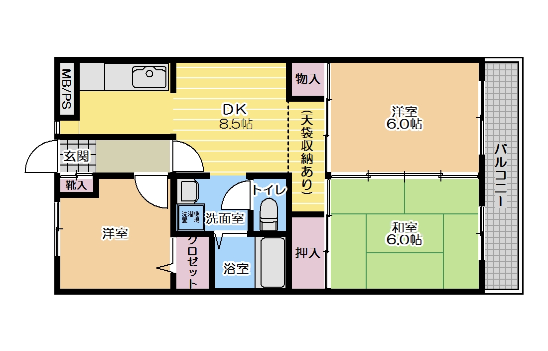 第3サニーハイツヒライ302【大船駅】【富士見町駅】【北鎌倉駅】3DK
